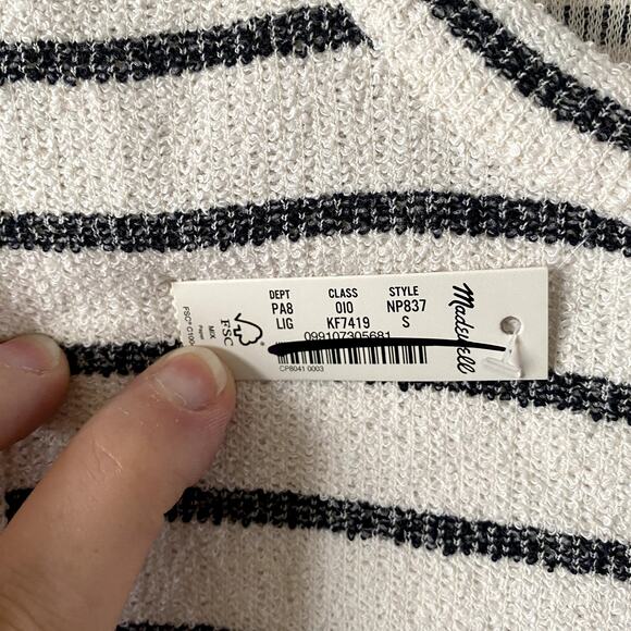 MADEWELL Women Split-Crewneck Cardigan Tank Size S NWT Summer Work Outfit - Picture 4 of 7